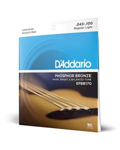 D'Addario EPBB170, cuerdas de bronce fosforado para bajo acústico, escala larga, 45-100