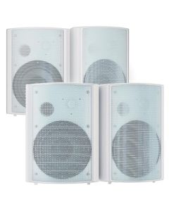 STUDIOFINIX 800W 6.5 Inch Bluetooth Altavoces de Exterior con Amplificador Multifuncional Sistema de Altavoces de Pared Resistente a la Intemperie para Patio Jardín Piscina Casa (4 Altavoces)