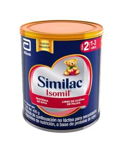 Similac Isomil Etapa 2 400gr, Fórmula Infantil no Láctea a Base de Proteína de Soya