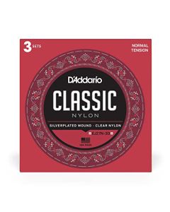 D'Addario EJ27N-3D Normal Tension Student Nylon Classical Guitar Strings