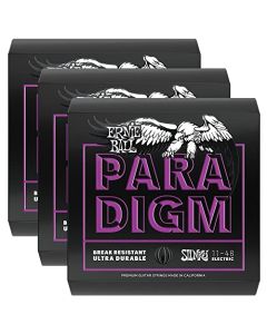 Ernie Ball Paradigm Power Slinky - Cuerdas para guitarra eléctrica 11-48 (paquete de 3)