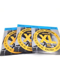 D'Addario D'Addario EXL110+ - Cuerdas para guitarra eléctrica - Light Plus - Paquete de 3