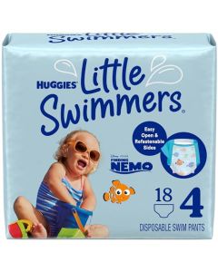 Huggies Little Swimmers - Pañales desechables para natación, tamaño mediano, 18 unidades