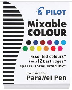 Pilot Parallel Pen, caja con 12 cartuchos de colores surtidos (77312)