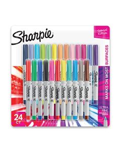 Sharpie Color Burst Permanent Markers, Ultra-Fine Point, Assorted, 24-Pack (1949558)