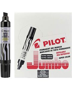 Pilot Jumbo, Permanent Markers Office, Negro (Black), Jumbo Paquete De 12