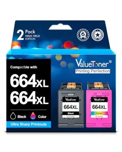 Valuetoner para Cartuchos HP 664 Remanufacturado para Cartucho HP 664 664XL 664 XL Tinta Compatible con HP DeskJet Ink Advantage 1115 2135 3630 2675 3635 3775 3835 4535 4675 5075 1 Negro 1 Color