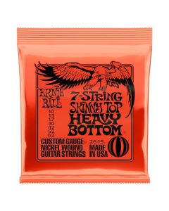 Ernie Ball Skinny Top Heavy Bottom Slinky - Cuerdas para guitarra eléctrica 7 cuerdas, entorchado de níquel, calibre 10-62