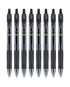 Pilot, G2 Premium - Bolígrafos de gel de punta fina, 0,7 mm, color negro, paquete de 8