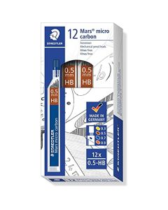 Staedtler Mars Micro Lead 0.5 HB 250 Paquete de 12 tubos.