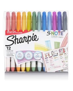 SHARPIE S-Note - Marcadores creativos, resaltadores, colores surtidos, punta de cincel, 12 unidades