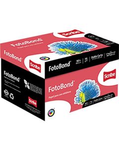 SCRIBE Alebrijes, Clase Fotobond, Papel para Impresión o Copias, Contenido: 1 Caja con 5 Paquetes de 500 Hojas Tamaño Doble Carta de 43.2 x 27.9 Centímetros, Gramaje: 75 g/m2, Color: Blanco