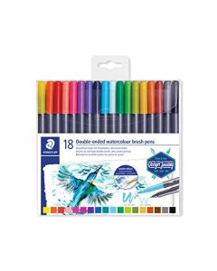 STAEDTLER Marcador dos puntas acuarelable 18 Pzs - Rotulador doble