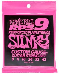 Ernie Ball Super Slinky RPS - Cuerdas para guitarra eléctrica, entorchadas en níquel, calibre 9-42