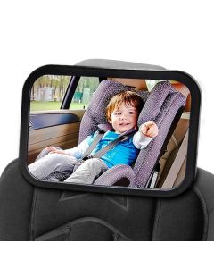 Espejo Retrovisor de Bebé para Auto, Espejo de Observación para Bebé Vista Panorámica, Espejo de Seguridad para Asiento de Coche, Rotación de 360 Grados Ajustable, Inastillable,Panorama Claro