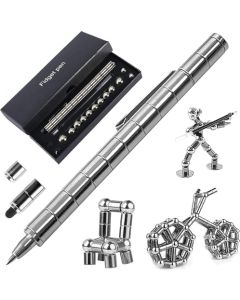 Bolígrafo de juguete multifuncional, bolígrafo de metal que reduce el estrés, bolígrafo de escritura deformable multifuncional, juguete artilugio para aliviar el estrés, regalo para niños o amigos
