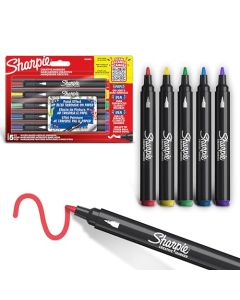 Sharpie Marcadores Creativos, Marcadores Acrílicos a Base de Agua, Punta de Bala, Colores Surtidos, 5 Piezas
