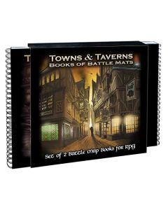 Loke Towns & Taverns - Tapetes de Batalla, Color Negro