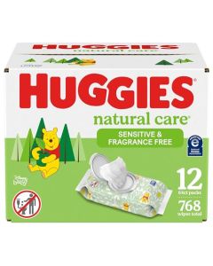 Huggies Natural Care Unscented Baby Wipes, Sensitive, 768 Count