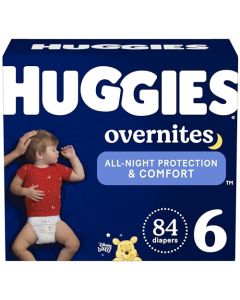 Pañales de bebé nocturnos tamaño 6, 84 quilates, Huggies Overnites