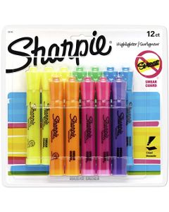 SHARPIE Resaltadores estilo tanque, punta de cincel, surtidos, 12 unidades