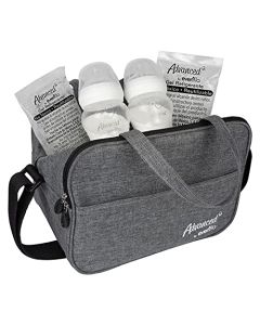Evenflo Advanced Cooler Bag, 1 Pieza, con 2 Biberones de 5oz/150ml y 2 Compresas de Gel, Ideal para Almacenar y Transportar Leche Materna a la Temperatura Adecuada, Lactancia, Mex.