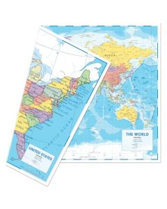 Póster de mapa del mundo de 83,8 x 58,4 cm, mapa del mundo grande para pared, mapa de viaje del mundo, mapas de pared gigantes del mundo para el aula o regalo de geografía