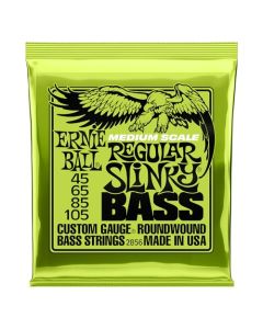 Ernie Ball Regular Slinky - Cuerdas para bajo de escala media, entorchado de níquel, calibre 45-105