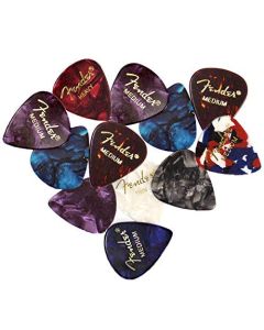 Fender Premium Picks Sampler – Paquete de 12 incluye medidores finos, medianos y pesados (exclusivo de Austin Bazaar)
