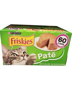 Purina Friskies Alimento para gatos para aves de corral/marisco, 60 latas/5 onzas, peso neto 328 onzas, 328 onzas