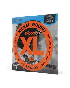 D'Addario ESXL110 XL Nickel Wound Regular Light (.010-.046) Double Ball End Electric Guitar Strings