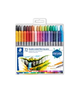STAEDTLER Estuche marcadores duo-color c/72 Pzs