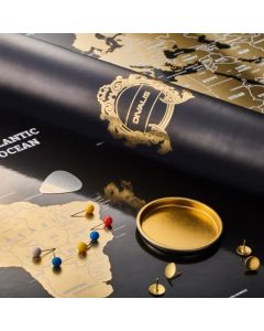 Mapa del Mundo Para Rascar Extra Grande - Póster de Mapa del Mundo Rascable - El Mejor Regalo de Mapa del Mundo Para Viajeros - Todos los Accesorios Incluidos - Scratch off World Map