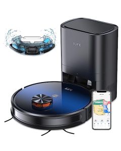ILIFE Robot Aspirador y fregona Combo, autovaciado para 60 días de Limpieza, succión de 3000 Pa y navegación Lidar, mapeo Inteligente, Wi-Fi/App/Control Alexa, para Alfombra de Pelo de Mascotas, Piso
