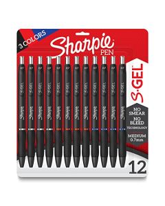Sharpie S-Gel, bolígrafos de gel, punta media (0.7 mm), colores surtidos, 12 unidades