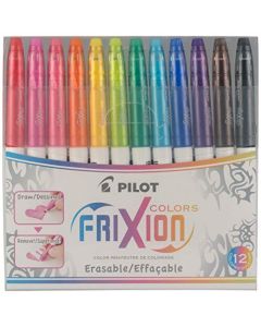 Pilot 41423 Marcadores Borrables Pilot Frixion Colors, Estuche con 12 piezas, Colores surtidos