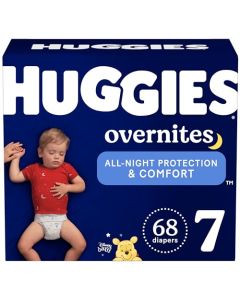 Huggies Overnites Nighttime Baby Diapers, Size 7 (41+ lbs), 68 Ct