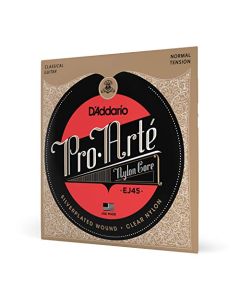 D'Addario Cuerdas Guitarra Española - EJ45 Pro-Arte, cuerdas de nailon para guitarra clásica, tensión normal