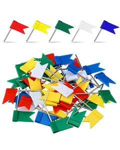 outus 60 piezas Multicolor Mapa Bandera chinchetas, varios colores