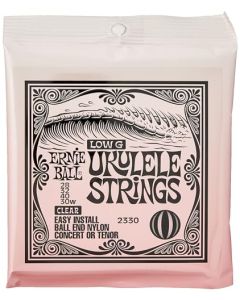 Ernie Ball Concert/Tenor Clear Nylon Ball End Ukulele Strings w/Wound G