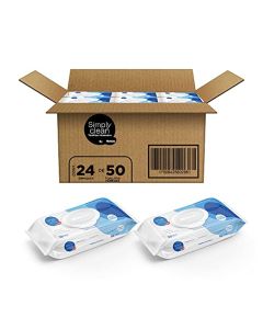 HUGGIES Simply Clean Toallitas Húmedas, Con 24 Paquetes de 50 Toallitas Húmedas c/u