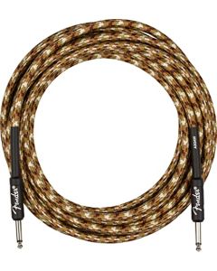 Fender Cable De Instrumento Profesional De Tweed De 18.6 Pies, Recto-Recto, Camuflaje Del Desierto - 1 Paquete
