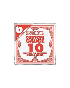 Ernie Ball Cuerda de guitarra individual de níquel .010, paquete de 6