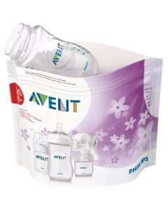 Philips Avent Bolsas Esterilizadoras para Microondas, 5 Piezas, esteriliza en 90 segundos, SCF297/05