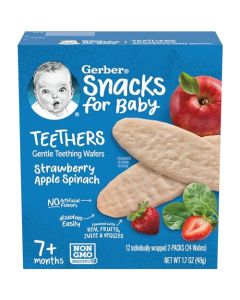 Gerber,Teething Wafers, Strawberry Apple Spinach, 1.7 oz