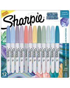Marcadores Sharpie Colores Místicos 12CT Punta Fina