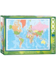 EuroGraphics - Rompecabezas Moderno del Mapa del Mundo (1000 Piezas)