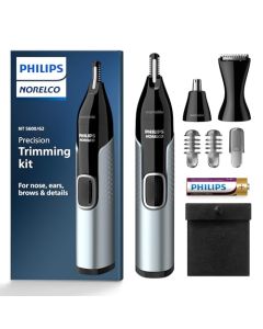 Philips Recortadora de nariz 5000 para nariz, orejas, cejas, kit de recorte, NT5600/62