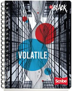Scribe, INBLACK, Cuaderno Espiral Doble Profesional de Pasta Dura, Rayado de 100 Hojas (Diseño de Portada Aleatoria)
