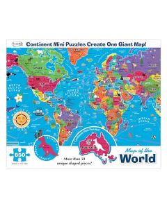 Re-marks Map of The World - Rompecabezas de lujo con piezas caprichosas